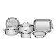 JOGO DE PANELAS ACO INOX COM FUNDO TRIPLO 6 PC TRAMONTINA