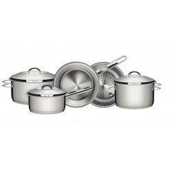 JOGO DE PANELAS ACO INOX COM FUNDO TRIPLO 5 PC TRAMONTINA