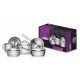 JOGO DE PANELAS ACO INOX COM FUNDO TRIPLO 6 PC TRAMONTINA