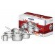 JOGO DE PANELAS ACO INOX COM FUNDO TRIPLO 6 PC TRAMONTINA