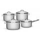 JOGO DE PANELAS ACO INOX COM FUNDO TRIPLO 4 PC TRAMONTINA