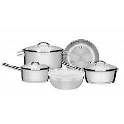 JOGO DE PANELAS ACO INOX COM FUNDO TRIPLO 5 PC TRAMONTINA