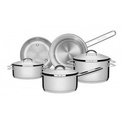 JOGO DE PANELAS ACO INOX COM FUNDO TRIPLO 5 PC TRAMONTINA