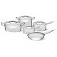 JOGO DE PANELAS ACO INOX COM FUNDO TRIPLO 5 PC TRAMONTINA