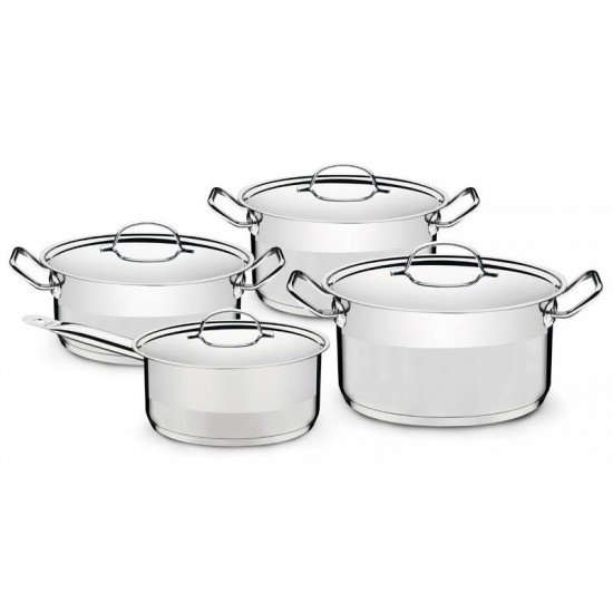 JOGO DE PANELAS ACO INOX COM FUNDO TRIPLO 4 PC TRAMONTINA