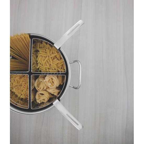 COZI-PASTA PROFESSIONAL EM ACO INOX COM 4 DIVISORIAS 30 CM 13,5 L TRAMONTINA