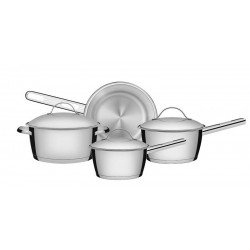 JOGO DE PANELAS ALLEGRA EM ACO INOX COM FUNDO TRIPLO 4 PC TRAMONTINA