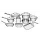JOGO DE PANELAS ACO INOX COM FUNDO TRIPLO 10 PC TRAMONTINA