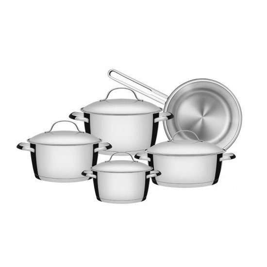 JOGO DE PANELAS ACO INOX COM FUNDO TRIPLO 5 PC TRAMONTINA