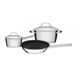 JOGO DE PANELAS ACO INOX COM FUNDO TRIPLO 3 PC TRAMONTINA