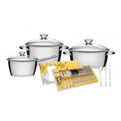 JOGO DE PANELAS ACO INOX 30 PC TRAMONTINA