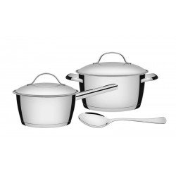 JOGO DE PANELAS ACO INOX COM FUNDO TRIPLO 3 PC TRAMONTINA