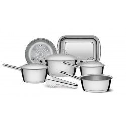 JOGO DE PANELAS ACO INOX COM FUNDO TRIPLO 7 PC TRAMONTINA