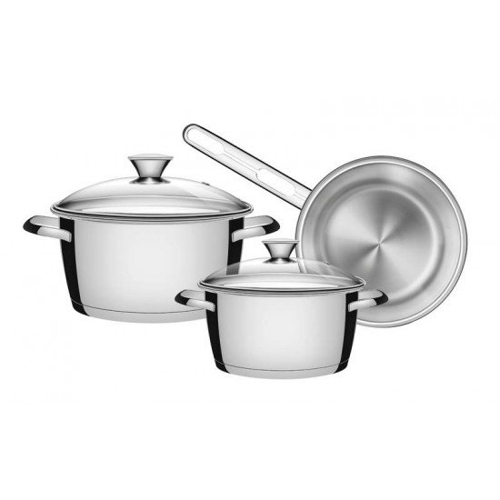 JOGO DE PANELAS ACO INOX 3 PC TRAMONTINA