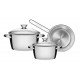 JOGO DE PANELAS ACO INOX 3 PC TRAMONTINA
