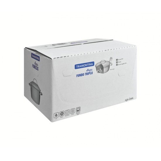 DISPLAY 16 PEÇAS PANELAS AÇO INOX COM FUNDO TRIPLO TRAMONTINA