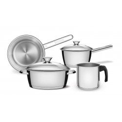 JOGO DE PANELAS ACO INOX COM FUNDO TRIPLO 4 PC TRAMONTINA