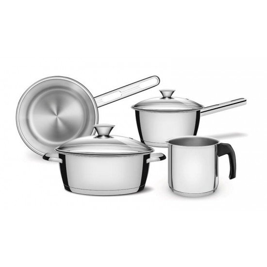 JOGO DE PANELAS ACO INOX COM FUNDO TRIPLO 4 PC TRAMONTINA