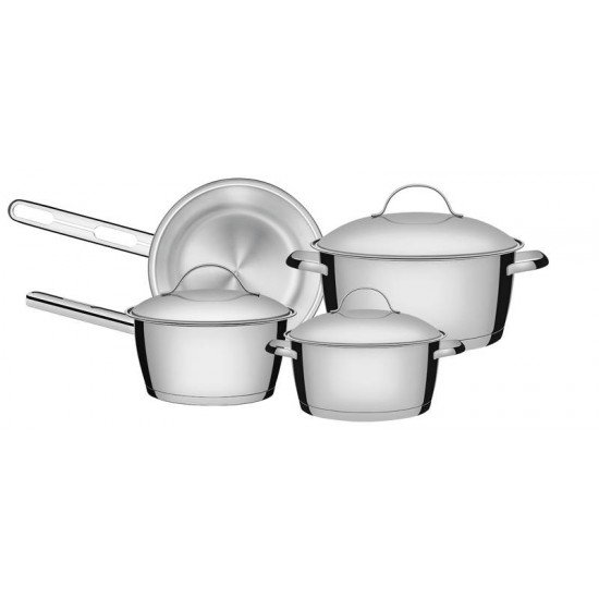JOGO DE PANELAS ACO INOX COM FUNDO TRIPLO 4 PC TRAMONTINA
