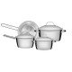 JOGO DE PANELAS ACO INOX COM FUNDO TRIPLO 4 PC TRAMONTINA