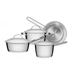 DISPLAY 4 PCS PANELAS ACO INOX COM FUNDO TRIPLO TRAMONTINA