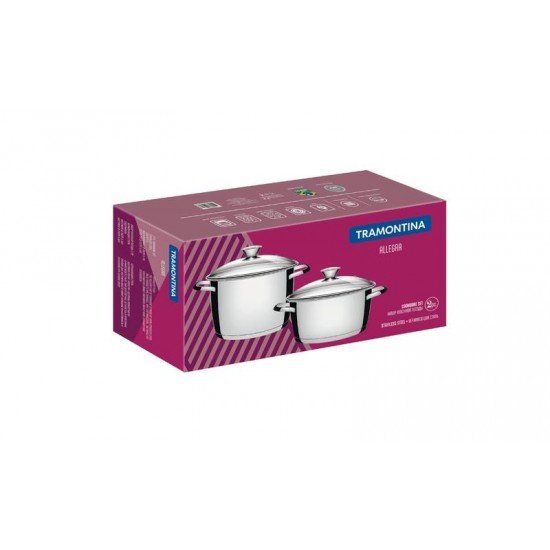 JOGO DE PANELAS ACO INOX 2 PC TRAMONTINA