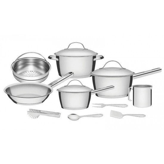 JOGO DE PANELAS ACO INOX COM FUNDO TRIPLO 10 PC TRAMONTINA