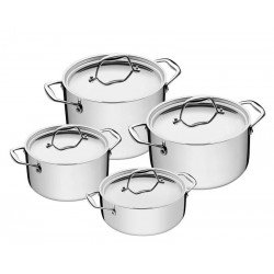 JOGO DE PANELAS ACO INOX TRIPLO 4 PC TRAMONTINA