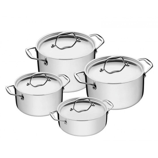 JOGO DE PANELAS ACO INOX TRIPLO 4 PC TRAMONTINA