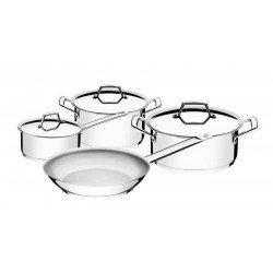 JOGO DE PANELAS ACO INOX COM FUNDO TRIPLO 4 PC TRAMONTINA