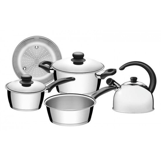 JOGO DE PANELAS ACO INOX COM FUNDO TRIPLO 5 PC TRAMONTINA