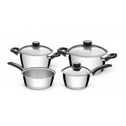 JOGO DE PANELAS ACO INOX COM FUNDO TRIPLO 4 PC TRAMONTINA