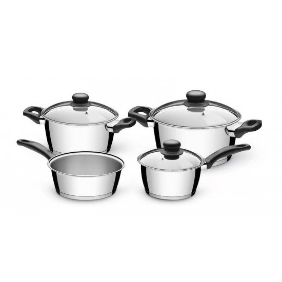 JOGO DE PANELAS ACO INOX COM FUNDO TRIPLO 4 PC TRAMONTINA