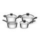 JOGO DE PANELAS ACO INOX COM FUNDO TRIPLO 4 PC TRAMONTINA