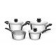 JOGO DE PANELAS ACO INOX COM FUNDO TRIPLO 4 PC TRAMONTINA