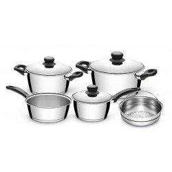 JOGO DE PANELAS ACO INOX COM FUNDO TRIPLO 5 PC TRAMONTINA