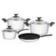 JOGO DE PANELAS ACO INOX COM FUNDO TRIPLO 4 PC TRAMONTINA