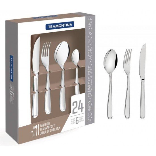 FAQUEIRO ACO INOX 24 PC TRAMONTINA