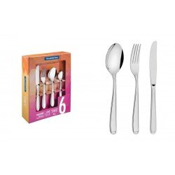 FAQUEIRO ACO INOX COM FACA DE MESA 24 PC TRAMONTINA