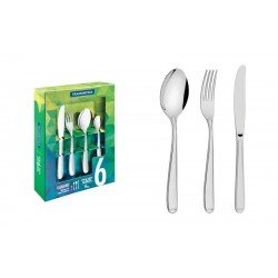 FAQUEIRO ACO INOX COM FACA DE MESA 24 PC TRAMONTINA