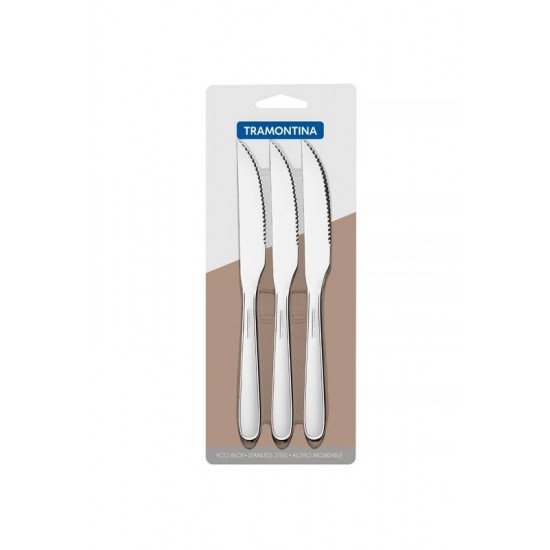 CONJUNTO DE FACAS PARA CHURRASCO ACO INOX 3 PC TRAMONTINA