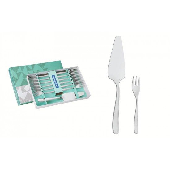 JOGO PARA TORTA TRAMONTINA MARESIAS EM AÇO INOX 13 PEÇAS