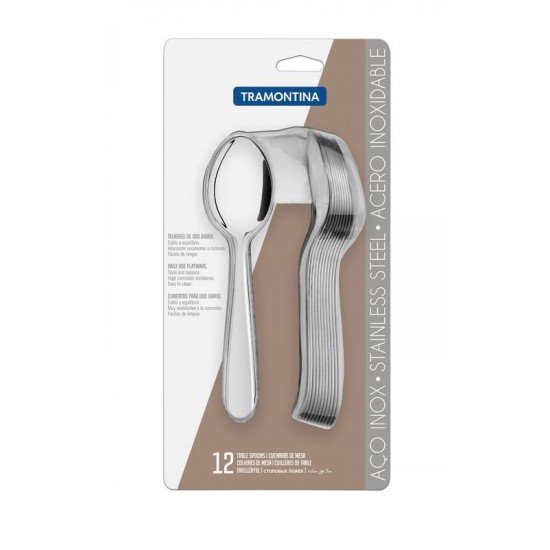 CONJUNTO DE COLHERES DE MESA ACO INOX 12 PC TRAMONTINA