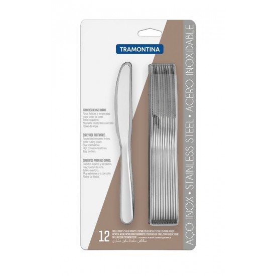 CONJUNTO DE FACAS DE MESA ACO INOX 12 PC TRAMONTINA