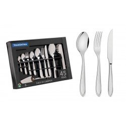 FAQUEIRO PARA CHURRASCO LAGUNA EM ACO INOX 45 PECAS TRAMONTINA