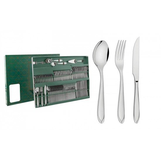 FAQUEIRO PARA CHURRASCO LAGUNA EM ACO INOX 76 PECAS TRAMONTINA