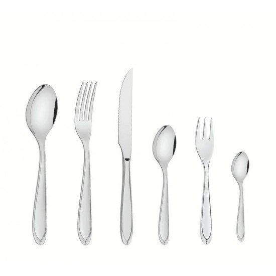 FAQUEIRO TRAMONTINA LAGUNA EM AÇO INOX COM FACAS PARA CHURRASCO ACABAMENTO EM BRILHO 24 PEÇAS