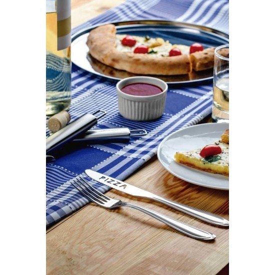 KIT PARA PIZZA TRAMONTINA LAGUNA EM AÇO INOX 14 PEÇAS