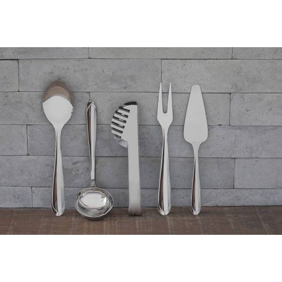 JOGO DE UTENSILIOS UTILITY EM ACO INOX ACABAMENTO BRILHO 5 PECAS TRAMONTINA