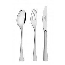 FAQUEIRO ORIENTE EM ACO INOX COM FACAS DE MESA ACABAMENTO FOSCO SEM ESTOJO 130 PECAS TRAMONTINA